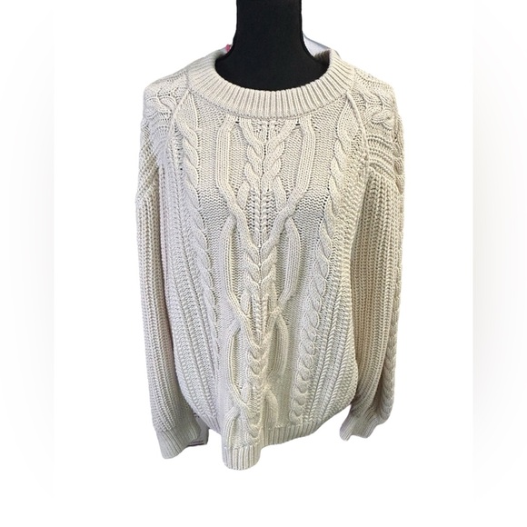 FREE PEOPLE Frankie Cable Sweater / Ivory - Picture 2 of 8